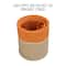 Honey Can Do Orange & Beige Paper Straw Nesting Baskets with Handles Set